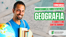 #pratodosverem: Imagem mostra docente da área de Geografia e anuncia concurso para professor(a) substituto(a) dessa disciplina no Campus Santos Dumont do IF Sudeste MG