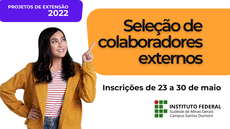 #pratodosverem: Imagem mostra divulgação da seleção de colaboradores externos. Inscrições de  23 a 30 de maio.