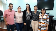 #pratodosverem: Imagem mostra professor Luiz Carlos Gomes, assistente social Lívia Fávero, psicólogas Ludmila Pinho e Luciana Sarmento (IF Sudeste MG) e professora Andréia Ramos(UFJF) em II Encontro de Saúde Mental e Trabalho