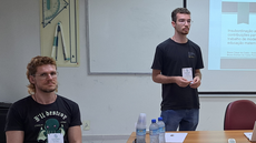 #pratodosverem: Imagem mostra pesquisadores Bruno Jürgensen e Breno Costa durante congresso de Educação Matemática