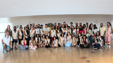 #pratodosverem: Imagem mostra estudantes do curso técnico em Guia de Turismo, durante visita técnica ao Museu do Amanhã, no Rio de Janeiro.