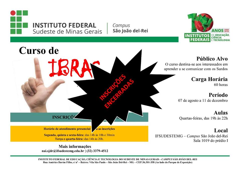 Curso inscrições encerradas
