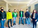 Fotos da doação das primeiras cestas no dia 29/05
