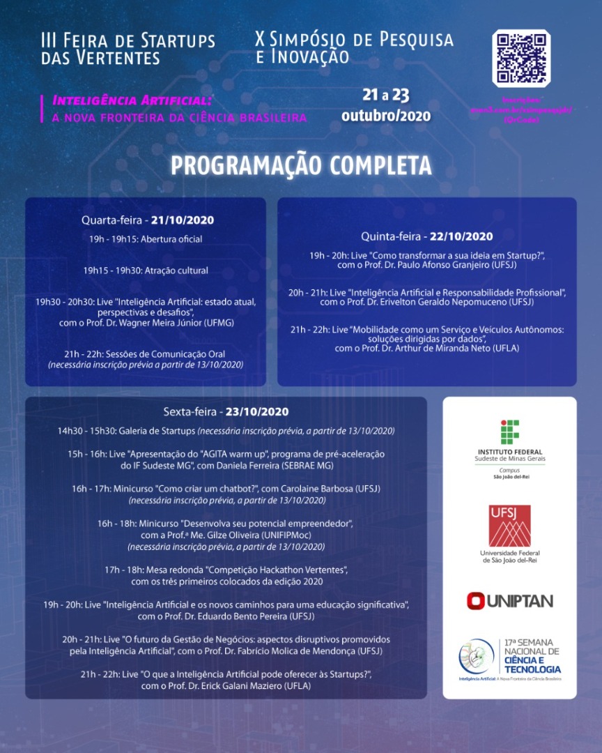Programação completa