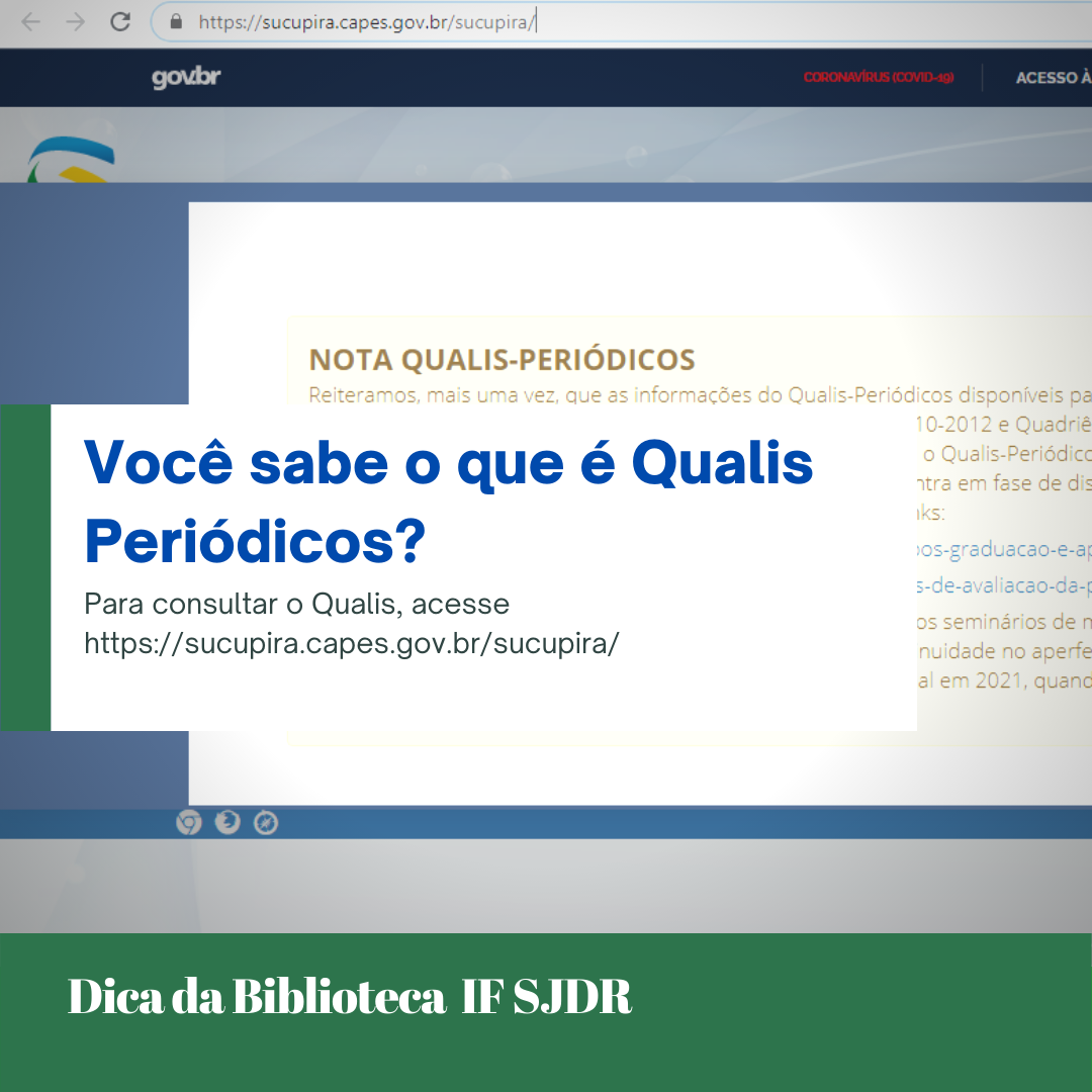 Dica da Biblioteca IF SJDR