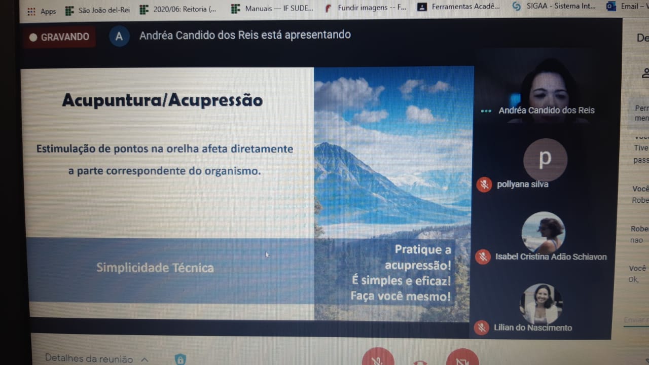 Primeiro encontro com a Professora Andrea