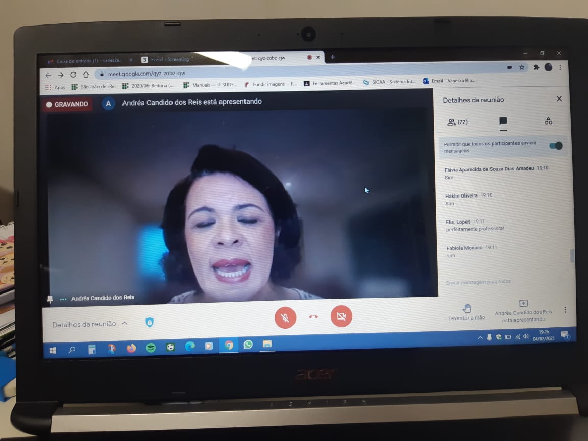 Primeiro encontro com a Professora Andrea