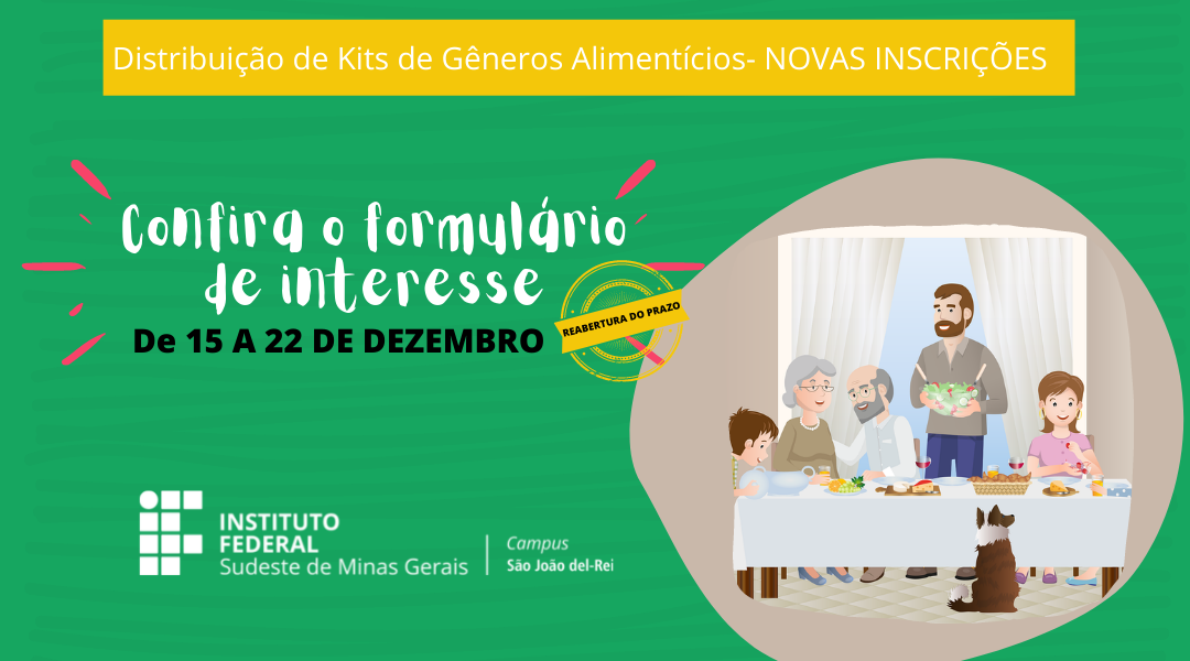 Prazo reaberto para inscrição para gêneros alimentícios