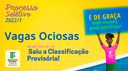 Classificação Provisória Vaga Ociosa