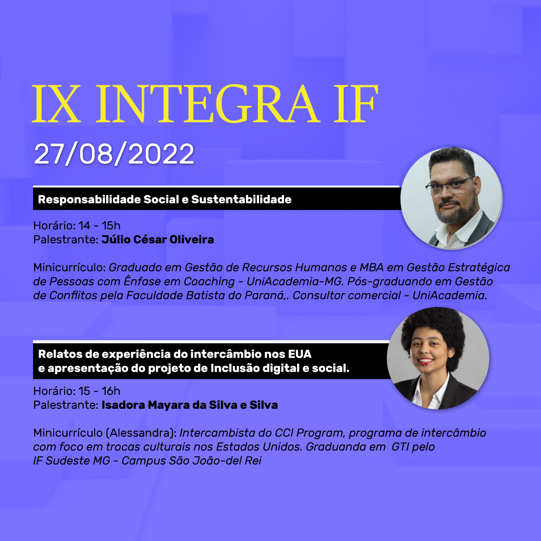 Campus São João del-Rei realiza IX Integra IF neste sábado, 27