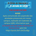 Confira a programação de hoje do Fórum de Educação