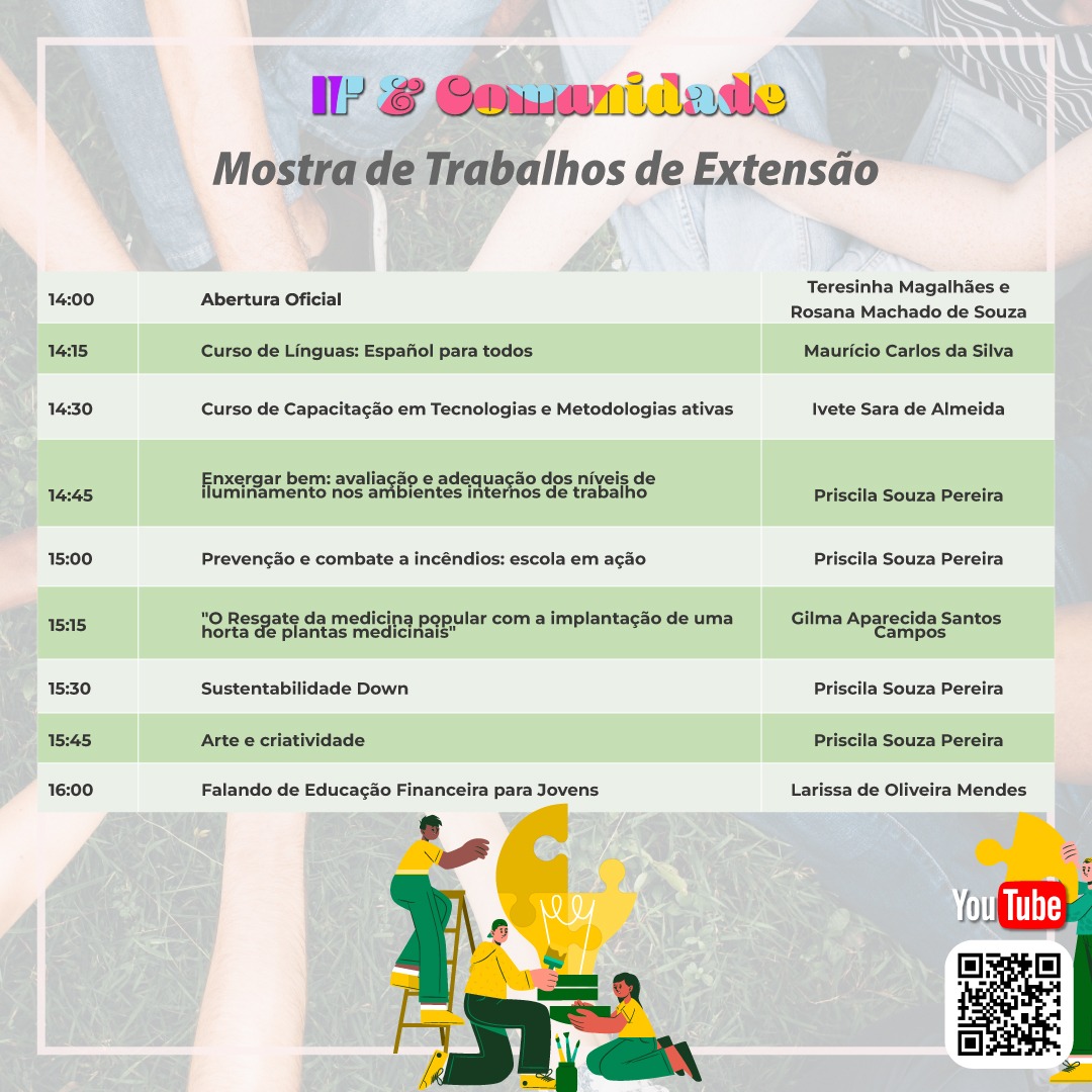 Programação do IF e Comunidade - Mostra de trabalhos de extensão - parte 1
