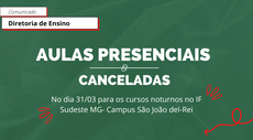 COMUNICADO DIREÇÃO DE ENSINO: SUSPENSÃO DAS AULAS NOTURNAS DIA 31 DE MARÇO