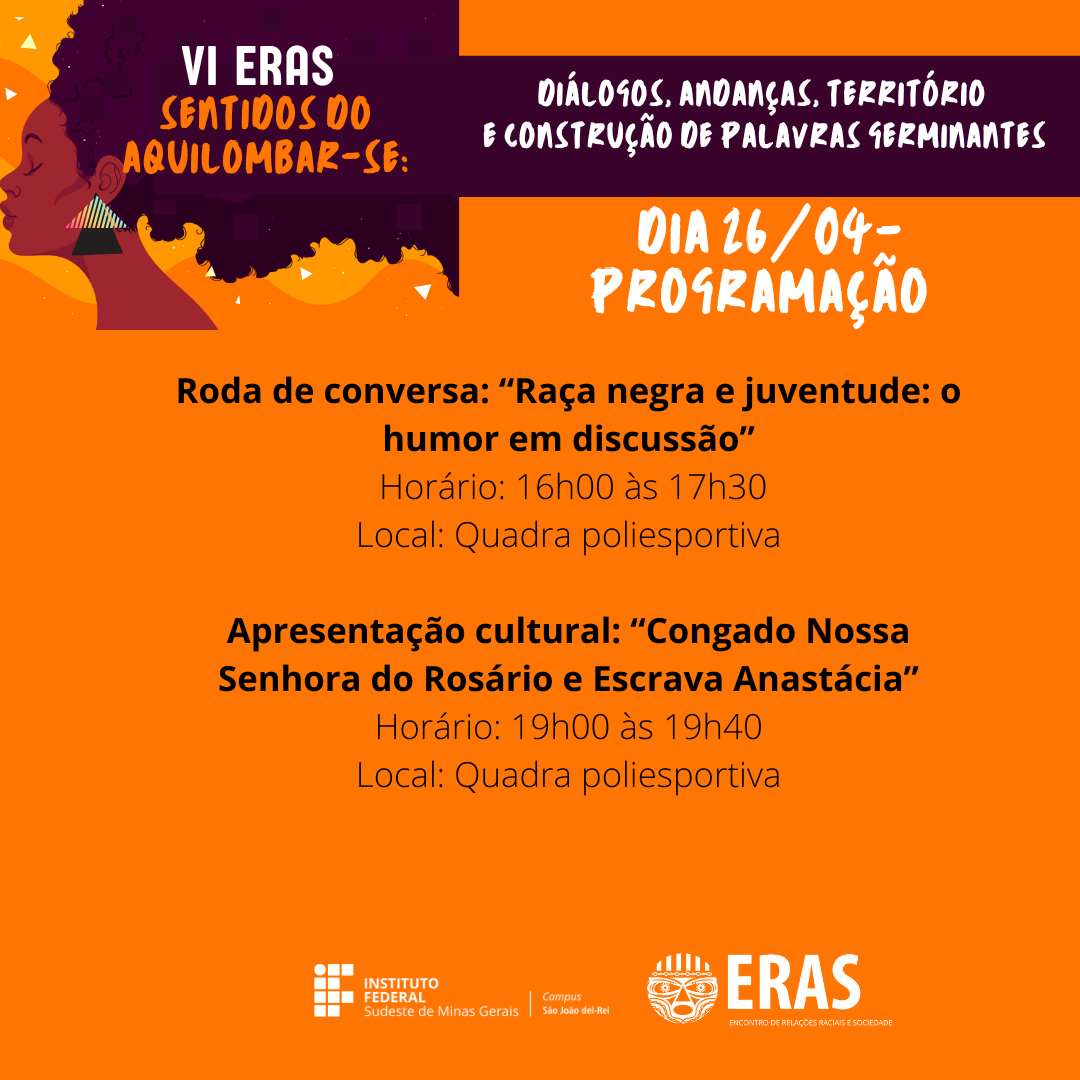 Confira a Programação do VI ERAS dia a dia