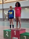 aluna nicole 2 lugar nos 100m e 200m rasos JIF Barbacena