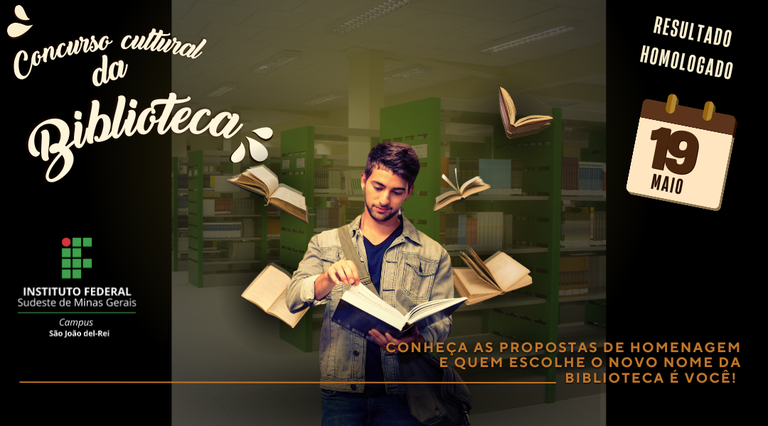 BIBLIOTECA DIVULGA RESULTADO HOMOLOGADO PARA ESCOLHA DE NOVO NOME