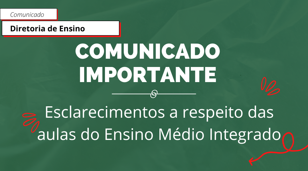 COMUNICADO IMPORTANTE: ESCLARECIMENTO A RESPEITO DAS AULAS DO EMI
