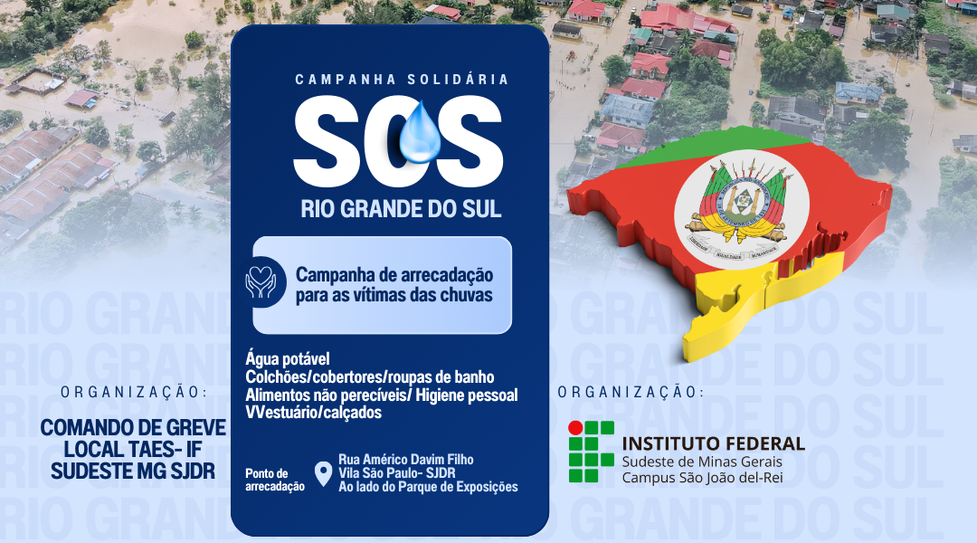 COMANDO DE GREVE LOCAL PROMOVE CAMPANHA DE ARREDAÇÃO PARA AS VÍTIMAS DO RIO GRANDE DO SUL