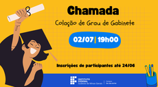 DIREÇÃO GERAL ABRE INSCRIÇÕES PARA COLAÇÃO DE GRAU DE GABINETE