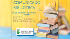 COMUNICADO BIBLIOTECA: ALTERAÇÕES NO FUNCIONAMENTO