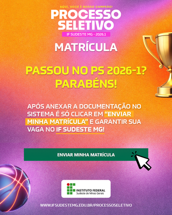 Matrícula Processo Seletivo 2026-1